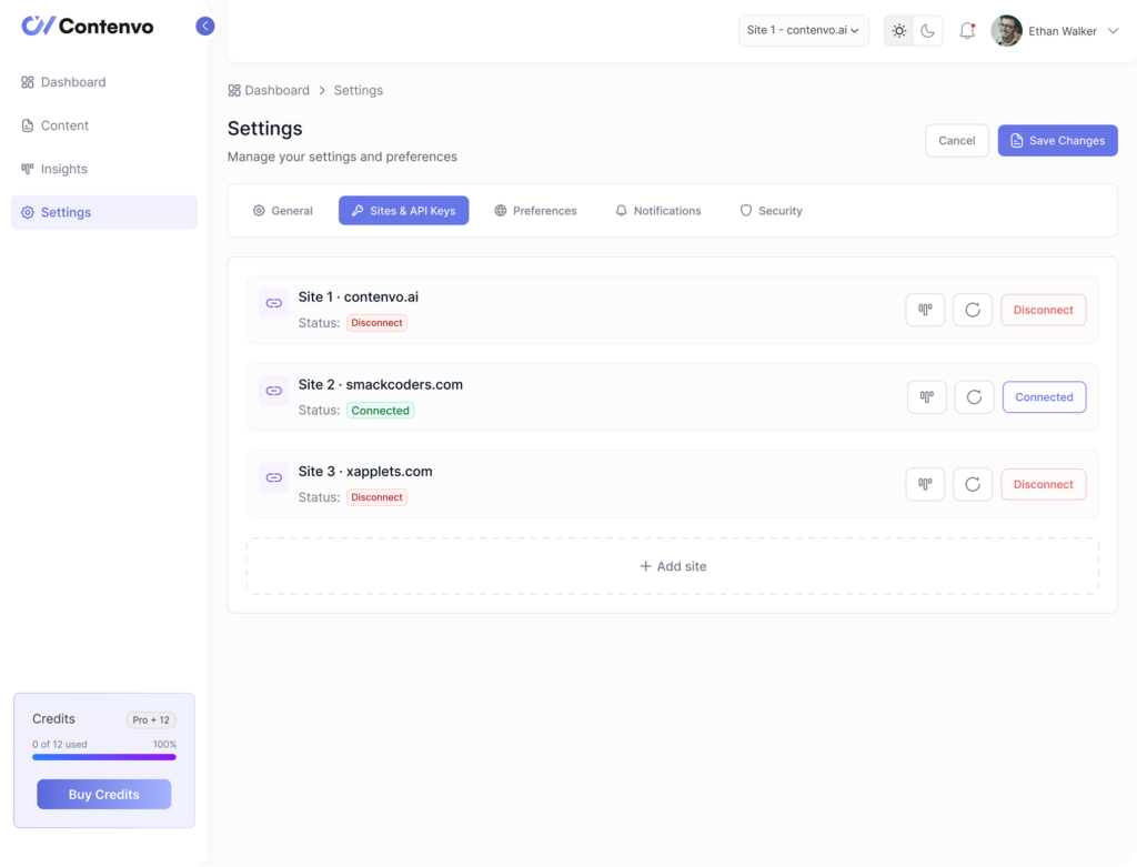 Contenvo content platform pricing feature Multi site