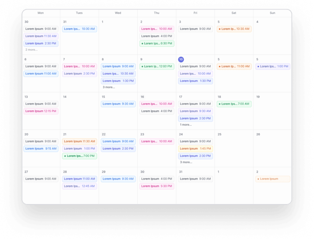Contenvo strategic content planning dashboard showing editorial calendar