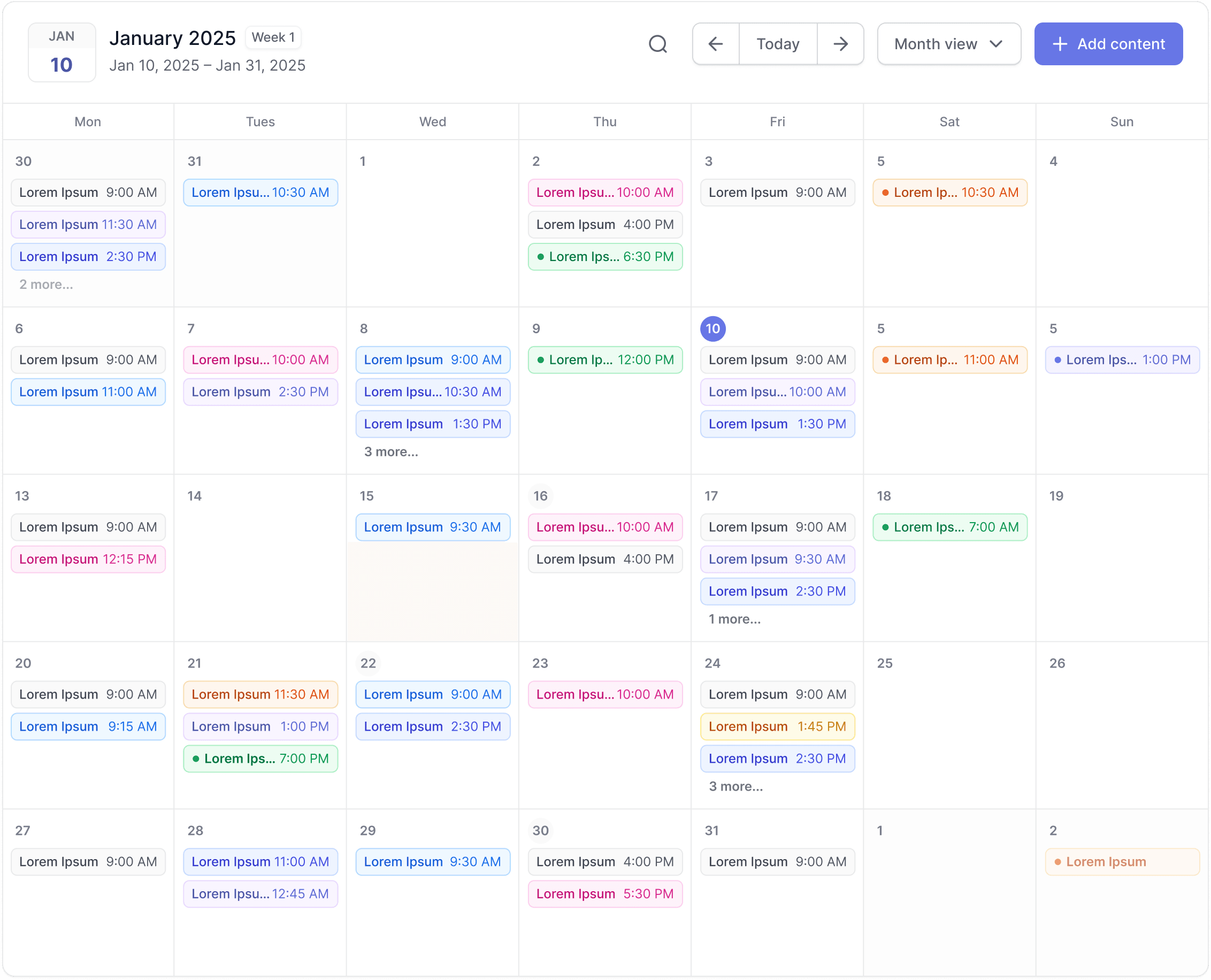 Contenvo Content Calendar